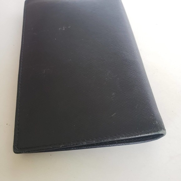 Prada Mens Bifold Wallet Black Leather Card Bill Coin Holder Made in Italy Mediu - Picture 15 of 15